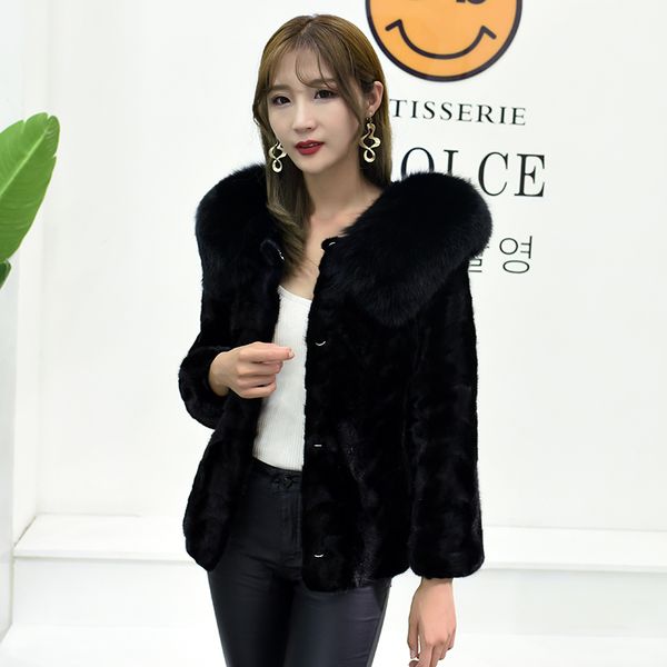 women's fur & faux 2021 mink clothes collar parka real korean winter coat women manteau femme dp023 yy2226, Black
women's fur & faux 2021 mink clothes collar parka real korean winter coat women manteau femme dp023 yy2226, Black