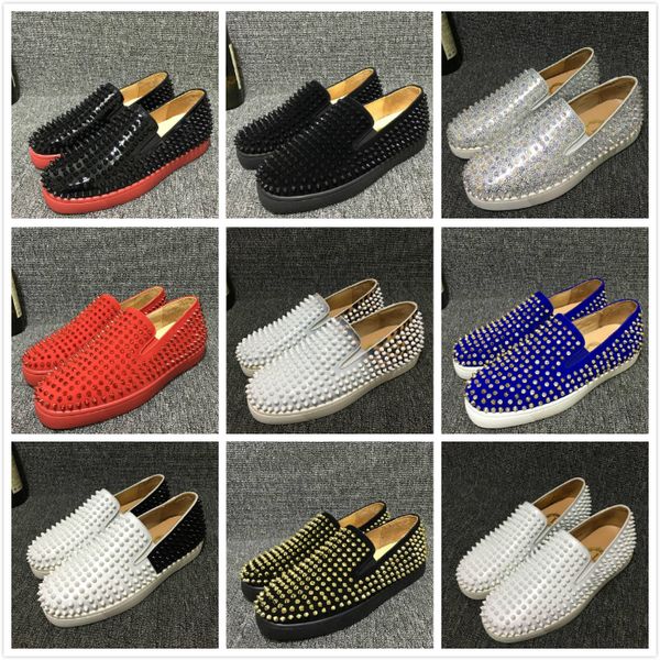 2020 designer sneakers low red bottoms spikes flats shoes men womens suede leather sneakers party designer shoes, Black
2020 designer sneakers low red bottoms spikes flats shoes men womens suede leather sneakers party designer shoes, Black