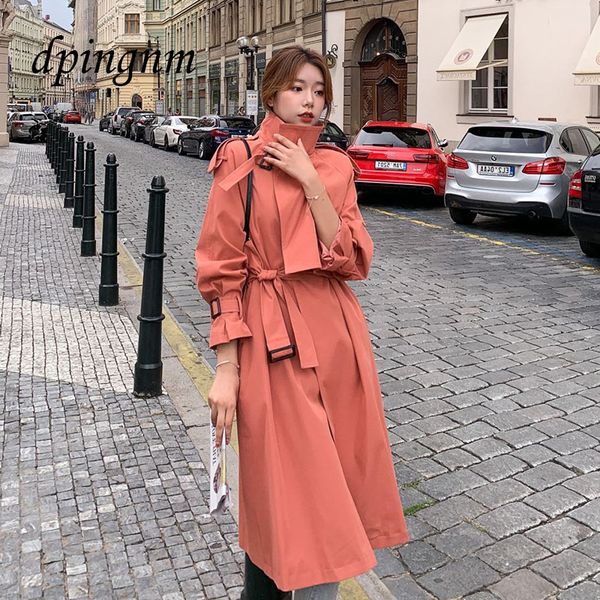 fashion women khaki long trench coat elegant sashes 2019 autumn winter office ladies work wear loose outwear qj139, Tan;black
fashion women khaki long trench coat elegant sashes 2019 autumn winter office ladies work wear loose outwear qj139, Tan;black