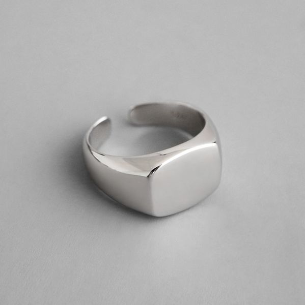 women's authentic s925 sterling silver fine jewelry glossy square ring tlj798, Golden;silver
women's authentic s925 sterling silver fine jewelry glossy square ring tlj798, Golden;silver