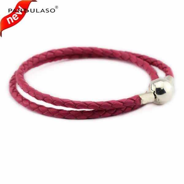 rose red double woman round clasp leather bracelet fits sterling silver charms & beads for woman diy jewelry making cx200702, Black
rose red double woman round clasp leather bracelet fits sterling silver charms & beads for woman diy jewelry making cx200702, Black