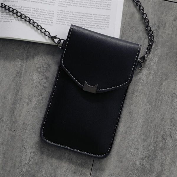 cat ear transparent touch screen retro simple mobile phone bag women chain messenger bags small flap bag mini shoulder #t2g
cat ear transparent touch screen retro simple mobile phone bag women chain messenger bags small flap bag mini shoulder #t2g