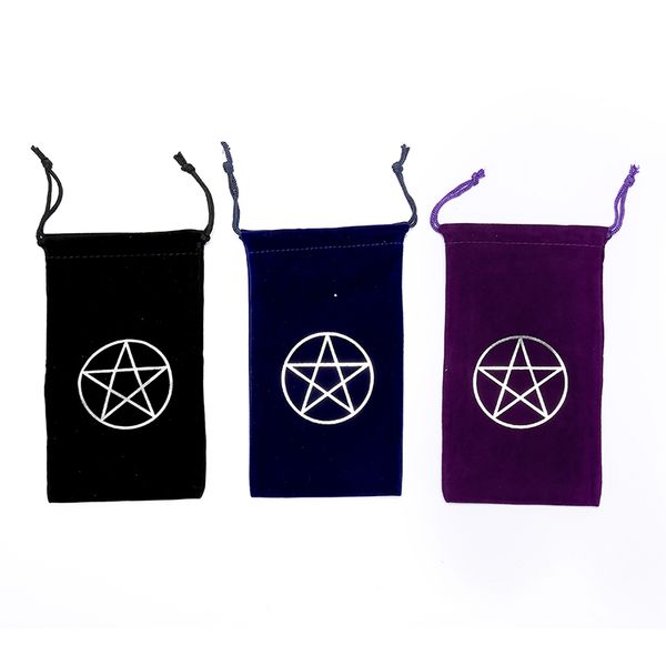 1pc 19cm x 11.5cm velvet tarot card storage bag six-pointed star pattern board game cards bag
1pc 19cm x 11.5cm velvet tarot card storage bag six-pointed star pattern board game cards bag