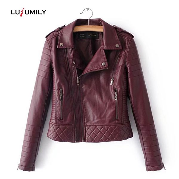 lusumily short moto biker jacket lady slim zipper pu faux leather jackets women jaqueta couro rock cuir femme casaco outerwear, Black
lusumily short moto biker jacket lady slim zipper pu faux leather jackets women jaqueta couro rock cuir femme casaco outerwear, Black