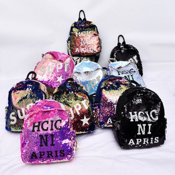 Kids Backpack 2019 Korean Colorful Street Trend Sequin Backpack Gifts For Boys And Girls Birthday Gifts