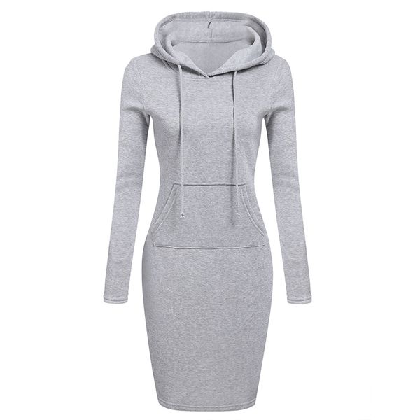 Autumn Winter Warm Sweatshirt Long-sleeved Dress 2018 Woman Clothing Hooded Collar Pocket Design Simple Woman Dress
Autumn Winter Warm Sweatshirt Long-sleeved Dress 2018 Woman Clothing Hooded Collar Pocket Design Simple Woman Dress