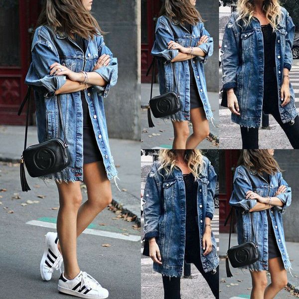gothic modis women long ripped denim jacket autumn spring coats ladies denim ripped hole bule coat outwear plus size mujer, Black;brown
gothic modis women long ripped denim jacket autumn spring coats ladies denim ripped hole bule coat outwear plus size mujer, Black;brown