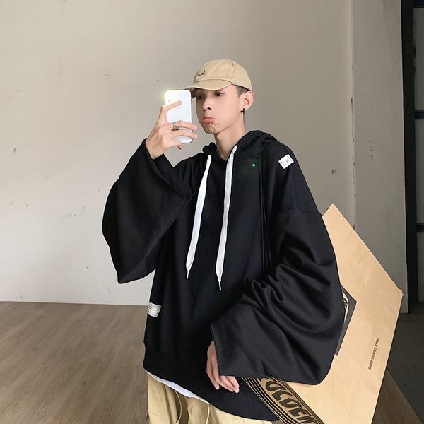 men's sweatshirt 2019 autumn and winter new hooded couple big sleeve loose sweatshirt youth personality trend men's wear, Black
men's sweatshirt 2019 autumn and winter new hooded couple big sleeve loose sweatshirt youth personality trend men's wear, Black