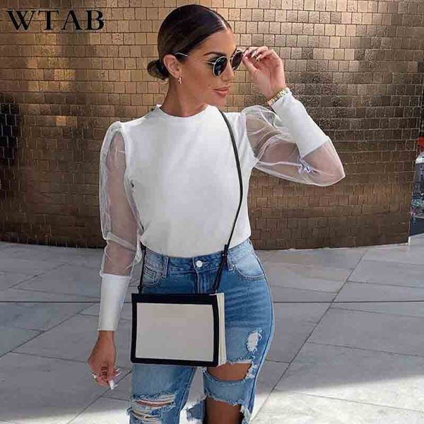 wtab organza patchwork women blouses long sleeve knitted bodycon lady spring autumn solid slim stretch high street shirt, White
wtab organza patchwork women blouses long sleeve knitted bodycon lady spring autumn solid slim stretch high street shirt, White
