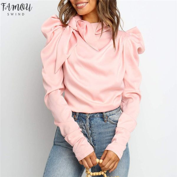 high street shirt women puff sleeve o neck loose fashion satin cropped short casual women blouse work blusas mujer de moda, White
high street shirt women puff sleeve o neck loose fashion satin cropped short casual women blouse work blusas mujer de moda, White