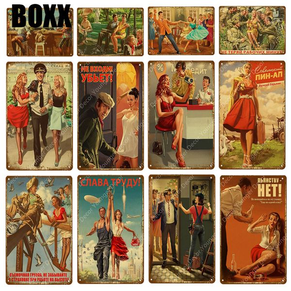russian lady pin up girl painting tin signs metal poster wall art decoration cafe club bar home decor mix order 20*30 cm
russian lady pin up girl painting tin signs metal poster wall art decoration cafe club bar home decor mix order 20*30 cm