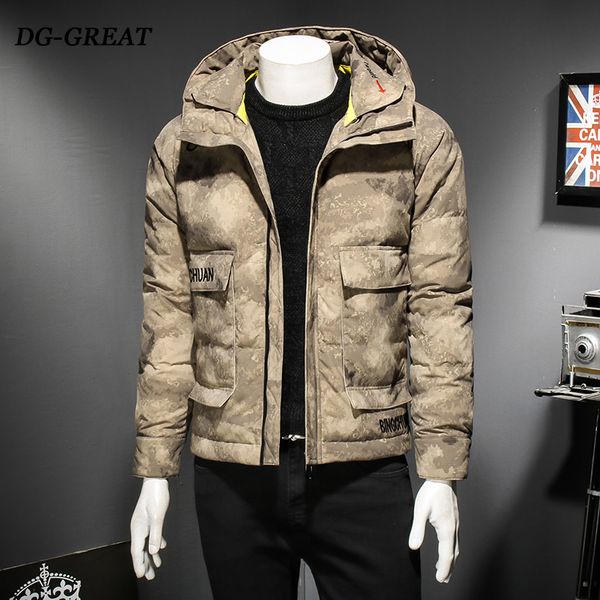 2019 winter camo down jacket men's short version korean fashion loose thick jacket handsome down clothes men coat, Black
2019 winter camo down jacket men's short version korean fashion loose thick jacket handsome down clothes men coat, Black