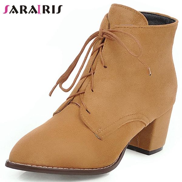 sarairis new office female black high heels ankle boots chunk heels boots women casual concise solid shoes woman
sarairis new office female black high heels ankle boots chunk heels boots women casual concise solid shoes woman