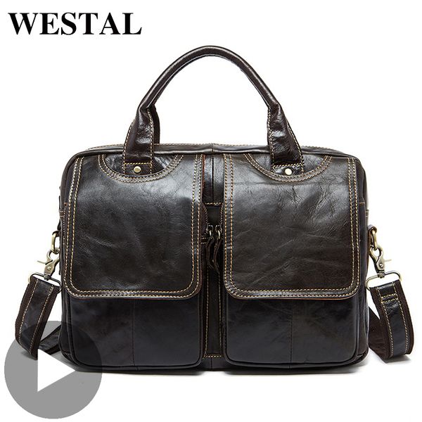 westal work business messenger women men bag genuine leather briefcase for document computer shoulder handbag male female laptop
westal work business messenger women men bag genuine leather briefcase for document computer shoulder handbag male female laptop
