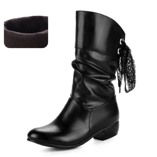 2019 taoffen size 31-47 woman boots plush fur half short boots winter shoes women fashion simple short female footwear, Black
2019 taoffen size 31-47 woman boots plush fur half short boots winter shoes women fashion simple short female footwear, Black