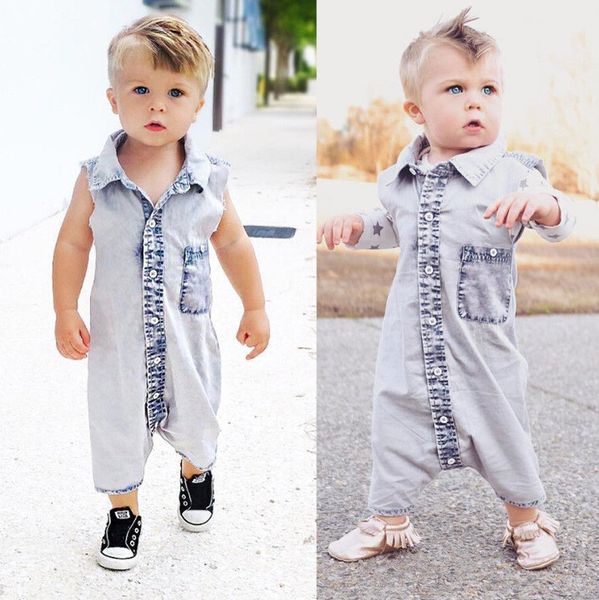 2019 new fashion denim rompers clotehs toddler newborn kids baby sleeveless jumpsuit infant boys girls clothes casual outfits, Blue
2019 new fashion denim rompers clotehs toddler newborn kids baby sleeveless jumpsuit infant boys girls clothes casual outfits, Blue