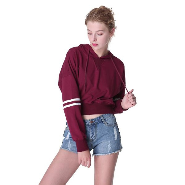 edgension classic striped sleeves short hoodies sweatshirts women stripes sleeved sporty hoody sweatsuits crop hooded tracksuits fit, Black
edgension classic striped sleeves short hoodies sweatshirts women stripes sleeved sporty hoody sweatsuits crop hooded tracksuits fit, Black