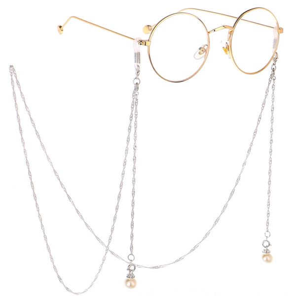 wing hanging pearl multifunctional double-buckle chain sun sunglasses chain decorative glasses, Blue
wing hanging pearl multifunctional double-buckle chain sun sunglasses chain decorative glasses, Blue