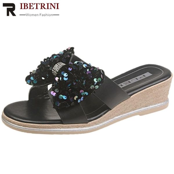 ribetrini fashion summer women bling platform shoes women comfy med wedges slippers 2020 casual slip-on summer slides, Black
ribetrini fashion summer women bling platform shoes women comfy med wedges slippers 2020 casual slip-on summer slides, Black