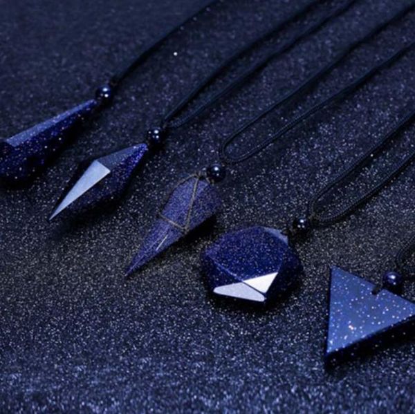 jewelry couple necklace hexagonal star bluestone energy divination crystal pendant necklace for women fashion, Silver
jewelry couple necklace hexagonal star bluestone energy divination crystal pendant necklace for women fashion, Silver