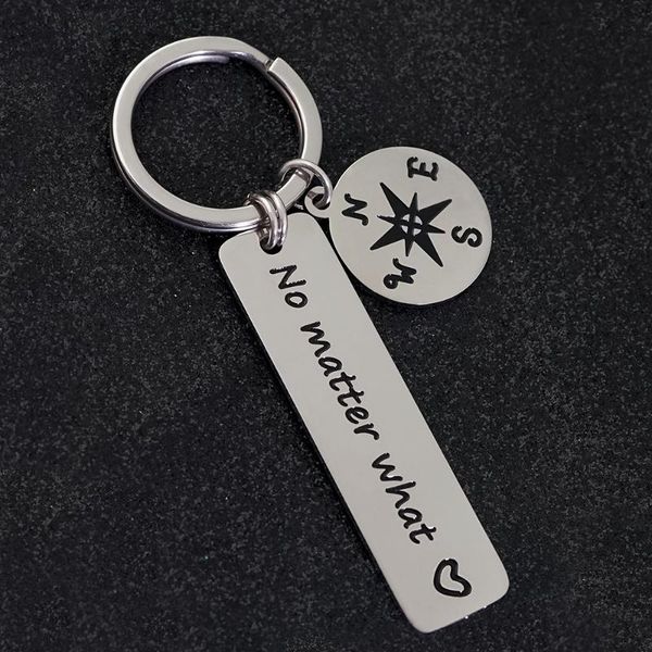 compass pattern design keychain engraved words pendant keyring no matter what, Silver
compass pattern design keychain engraved words pendant keyring no matter what, Silver