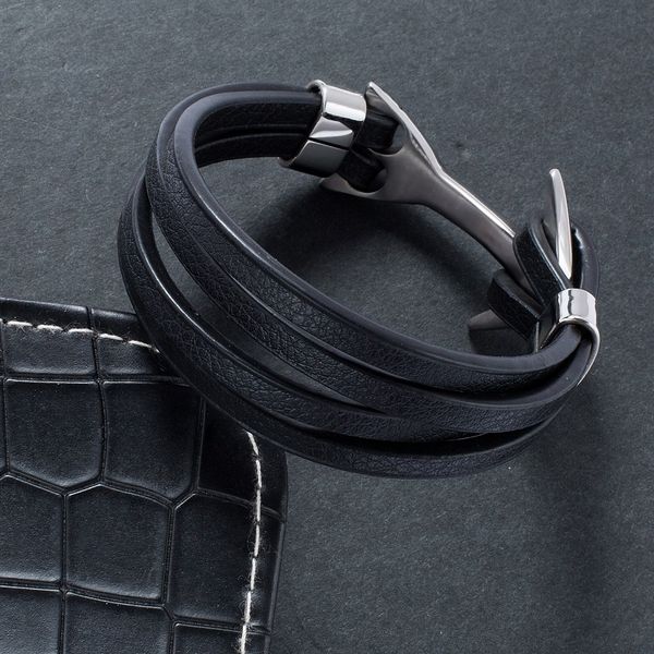 fashion men jewelry vintage leather bracelet double layer wrap bangle stainless steel easy hook buckle male wrist band, Golden;silver
fashion men jewelry vintage leather bracelet double layer wrap bangle stainless steel easy hook buckle male wrist band, Golden;silver