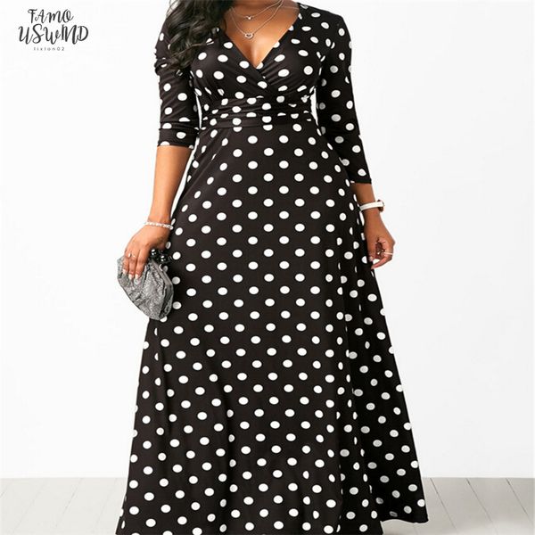 women long maxi dresses bohemia v neck three quarter sleeve dots print a line ethnic summer beach female stylish style dress, Black;gray
women long maxi dresses bohemia v neck three quarter sleeve dots print a line ethnic summer beach female stylish style dress, Black;gray