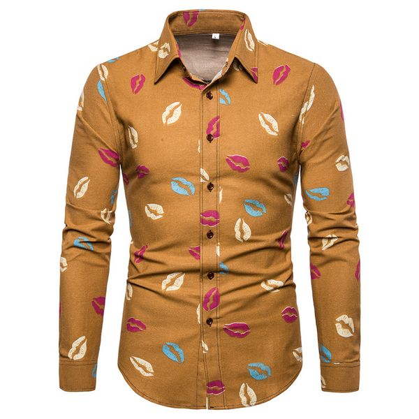 lips print shirt men camisa masculina 2019 fashion party show prom mens dress shirts slim fit long sleeve linen shirts men, White;black
lips print shirt men camisa masculina 2019 fashion party show prom mens dress shirts slim fit long sleeve linen shirts men, White;black