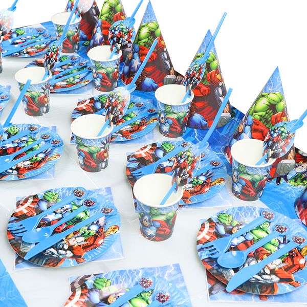 avengers theme disposable tableware set cartoon party plate napkins banner candy box birthday baby shower party decor supplies
avengers theme disposable tableware set cartoon party plate napkins banner candy box birthday baby shower party decor supplies
