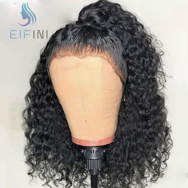 curly lace front human hair wigs with baby hair 13x6 brazilian deep part curly remy wigs pre plucked for black women eifini, Black;brown
curly lace front human hair wigs with baby hair 13x6 brazilian deep part curly remy wigs pre plucked for black women eifini, Black;brown