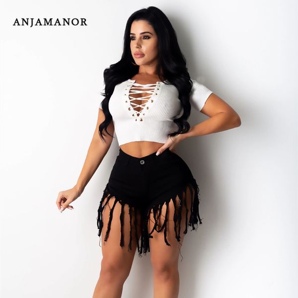 anjamanor моды t shirt одежда женщин 2020 летний ребристые knit глубокий v шеи узелок sexy монтажн crop tops женщина tshirts d29-bg16, White
anjamanor моды t shirt одежда женщин 2020 летний ребристые knit глубокий v шеи узелок sexy монтажн crop tops женщина tshirts d29-bg16, White