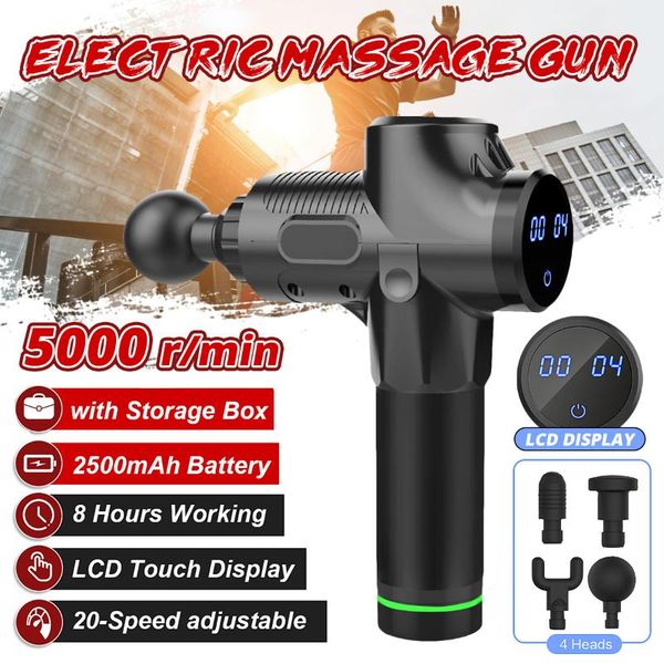 5000r/min therapy massage gun 20 files led muscle massager pain sport massage machine relax body slimming relief 4 heads
5000r/min therapy massage gun 20 files led muscle massager pain sport massage machine relax body slimming relief 4 heads