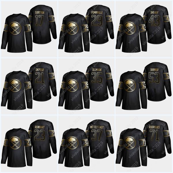 2019 Golden Edition Buffalo Sabres 9 Jack Eichel 29 Jason Pominville 37 Casey Mittelstadt 17 Vladimir Sobotka 53 Jeff Skinner Evan Rodrigues
2019 Golden Edition Buffalo Sabres 9 Jack Eichel 29 Jason Pominville 37 Casey Mittelstadt 17 Vladimir Sobotka 53 Jeff Skinner Evan Rodrigues