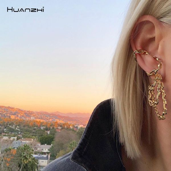 huanzhi 2020 new geometric chain curved metal clip earrings ear bone clip without piercing for woman men jewelry gifts, Silver
huanzhi 2020 new geometric chain curved metal clip earrings ear bone clip without piercing for woman men jewelry gifts, Silver