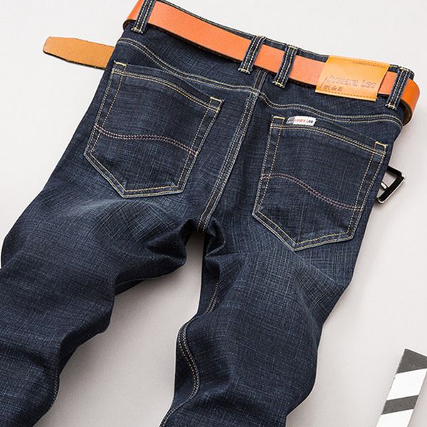 mens designer summer stretch straight large size middle waist washed business casual jeans fashion, Blue
mens designer summer stretch straight large size middle waist washed business casual jeans fashion, Blue