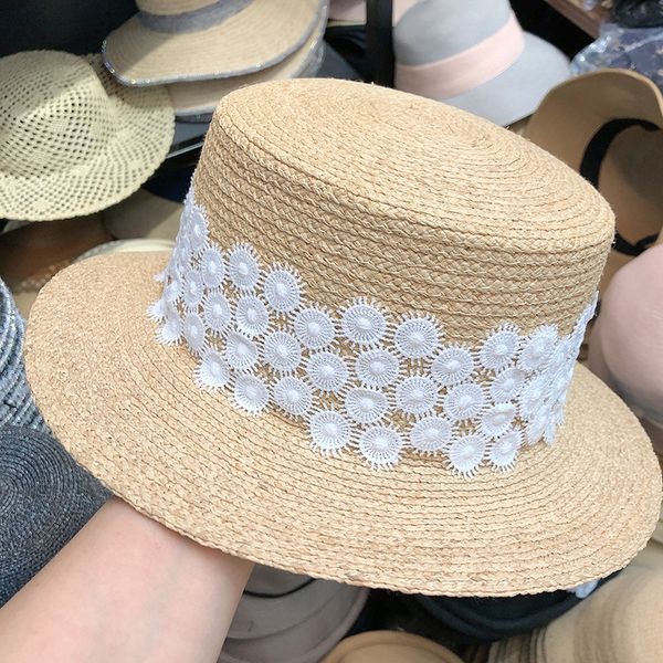 fashion lace summer raffia straw hat women flat beach hat sun lady sun block uv protection panama chapeu feminino, Blue;gray
fashion lace summer raffia straw hat women flat beach hat sun lady sun block uv protection panama chapeu feminino, Blue;gray