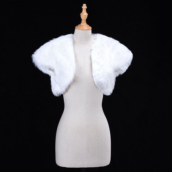 white wedding bolero faux fur bridal wedding wrap jacket winter evening party short sleeve shrug bolero coat women' accessory cpa1274
white wedding bolero faux fur bridal wedding wrap jacket winter evening party short sleeve shrug bolero coat women' accessory cpa1274