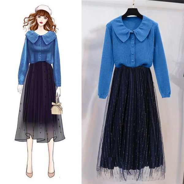 2020 new women spring autumn knit sweater cardigans +elastic waist mesh midi skirt suit female casual elegant 2 pcs sets v136, White
2020 new women spring autumn knit sweater cardigans +elastic waist mesh midi skirt suit female casual elegant 2 pcs sets v136, White
