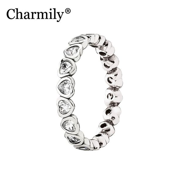 charmily jewelry 925 sterling silver forever more ring clear cz hearts ring women jewelry gift, Slivery;golden
charmily jewelry 925 sterling silver forever more ring clear cz hearts ring women jewelry gift, Slivery;golden