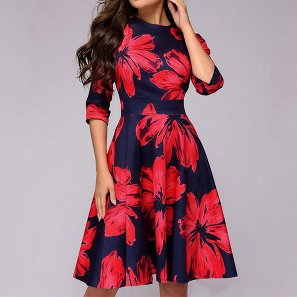 casual dresses fashion women vintage a-line dress elegent floral print summer beach evening party vestidos de fiesta, Black;gray
casual dresses fashion women vintage a-line dress elegent floral print summer beach evening party vestidos de fiesta, Black;gray