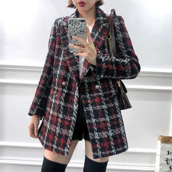 vintage blazer for women office plaid blazers mujer plaid casual blazer women double breasted female tweed blazers ladies, White;black
vintage blazer for women office plaid blazers mujer plaid casual blazer women double breasted female tweed blazers ladies, White;black