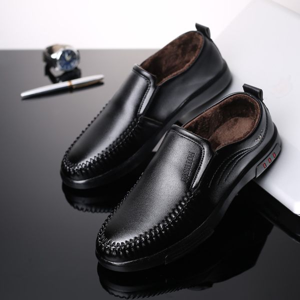 plus velvet men genuine leather shoes non-slip shoes thick sole fashion men casual cowhide loafers *826-1, Black
plus velvet men genuine leather shoes non-slip shoes thick sole fashion men casual cowhide loafers *826-1, Black