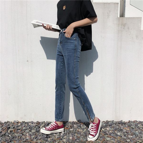 2 colors s-xl korean chic style slim jeans for women skinny high waist jeans blue woman denim pants womens (z8570
2 colors s-xl korean chic style slim jeans for women skinny high waist jeans blue woman denim pants womens (z8570