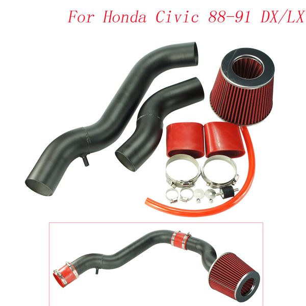 

cnspeed air intake pipe kit racing car for civic 1988 1989 1990 1991 dx/lx cold air intake with 2.5" inch 63mm filter