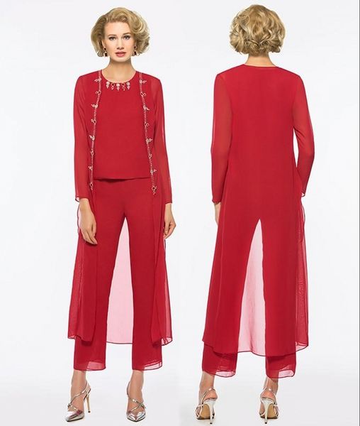 custom modern red long mother dresses pants suit sheath long sleeves jewel custom wedding party mother of the bride dress, Black;red
custom modern red long mother dresses pants suit sheath long sleeves jewel custom wedding party mother of the bride dress, Black;red