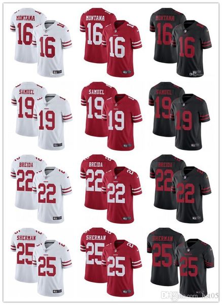 men san francisco 49ers jersey 16 joe montana 25 richard sherman 19 deebo samuel 22 matt breida football jerseys red black, Black;red
men san francisco 49ers jersey 16 joe montana 25 richard sherman 19 deebo samuel 22 matt breida football jerseys red black, Black;red