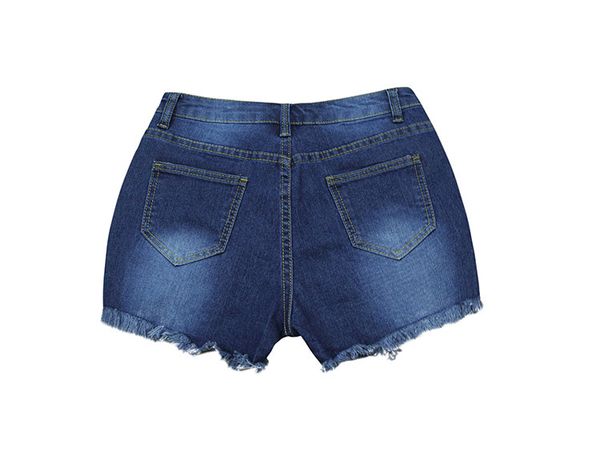 women short hole jeans loose denim clothing zipper fly fashion regular female apparel, White;black
women short hole jeans loose denim clothing zipper fly fashion regular female apparel, White;black