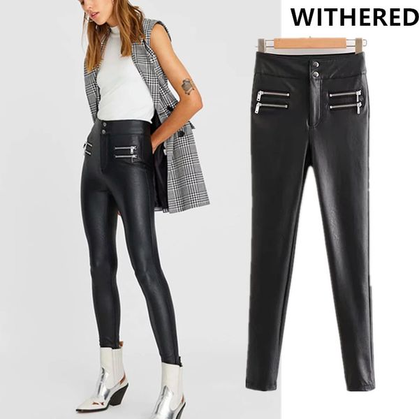 withered england high street high waist zippers skinny pu leather pants women pantalones mujer pantalon femme trousers women, Black;white
withered england high street high waist zippers skinny pu leather pants women pantalones mujer pantalon femme trousers women, Black;white