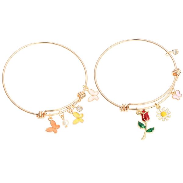 romantic butterfly daisy rose design adjustable bracelet golden color bracelet girl's banquet accessory gift, Golden;silver
romantic butterfly daisy rose design adjustable bracelet golden color bracelet girl's banquet accessory gift, Golden;silver