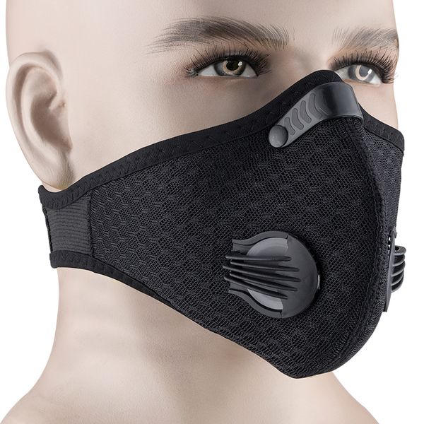 

анти-пыль работает маска открытый велоспорт маски для лица углеродный дыхательный клапан маска с pm2. 5 фильтр анти-загрязнение защитная мас